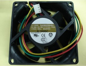 DA08025B48U 48V 0.14A 4Wire 8cm Cooler Fan 80x25mm