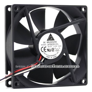 Delta 9CM 9025 AFB0912L DC12V 0.15A 3 Wires 3 Pins Case Fan