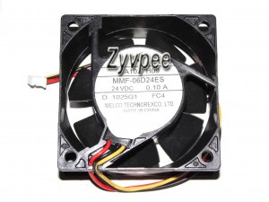 Melco 6CM CA1027H09 MMF-06D24ES FC4 24V 0.1A 3 Wires Cooler Fan