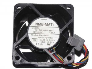 NMB 6038 6CM 2415KL-04W-B86 E02 12V 1.65A 4 Wires Case Fan