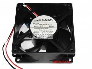 NMB 9238 9CM 3615KL-09W-B76 AS1 50V 0.6A 3 Wires Server Fan