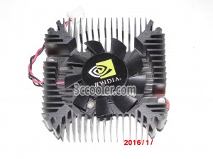 VGA Fan 55*55*14mm with heatsink 2 Wires 2 Pins