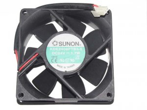 SUNON KDE2408PTB3-6 24V 1.7W 2 Wires 2 Pins RTU Case Fan 8025 8CM